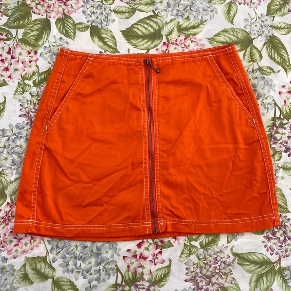 Flame Orange Bailey Mini Skirt - Picture 1 of 3